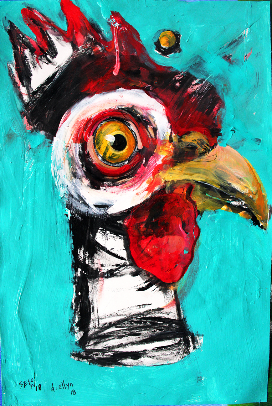 chicken head (with Matt Sesow) by Dana Ellyn, 2018